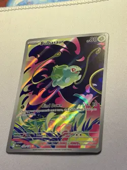 Pokemon TCG Bulbasaur 133/132 Full Art Illustration Rare Holo Mega Evolution - Image 2