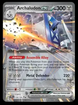 Archaludon ex 130/191 Ultra Rare Holo Surging Sparks Pokemon tcg NM - Image 1
