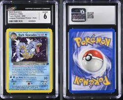 CGC 6 Dark Gyarados PRERELEASE PROMO HOLO 8/82 Team Rocket Pokemon ENG. 036 - Image 1