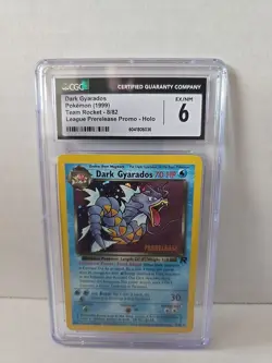 CGC 6 Dark Gyarados PRERELEASE PROMO HOLO 8/82 Team Rocket Pokemon ENG. 036 - Image 3