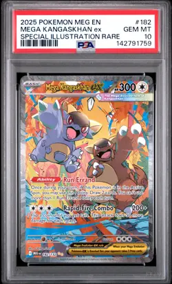 2025 Pokemon Mega Evolution #182 Mega Kangaskhan ex SIR PSA 10 Gem Mint - Image 1