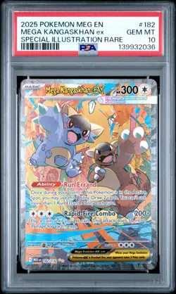 2025 Pokemon Mega Evolution #182 Mega Kangaskhan ex SIR PSA 10 Gem Mint - Image 3
