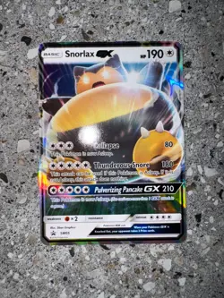 Pokemon TCG Cards Snorlax GX SM05 Black Star Promo Holo LP (Regular Size) - Image 3