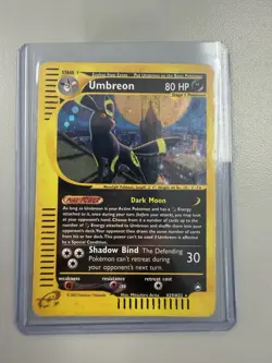 Pokemon Umbreon Aquapolis Holo Rare Card H29/H32 80 HP English - Image 3