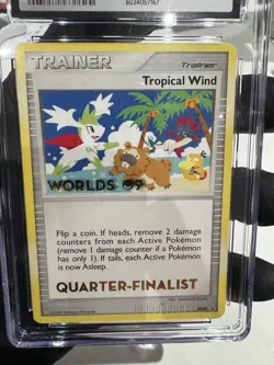 Pokemon Worlds 2009 Tropical Wind Black Star Promo Card Quarter Finalist - Image 1