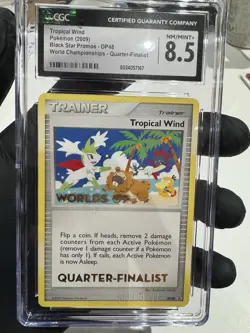 Pokemon Worlds 2009 Tropical Wind Black Star Promo Card Quarter Finalist - Image 2