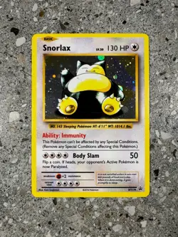 Pokemon TCG Cards Snorlax XY179 Black Star Promo Holo LP - Image 1