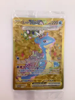Pokemon TCG Lapras ex SVP 164 Terapagos UPC Gold Promo Exclusive SEALED NM - Image 1