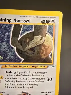 Pokemon 2002 Neo Destiny Shining Noctowl Holo #110 LP - Image 2