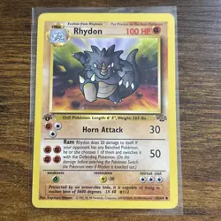 Pokemon TCG Rhydon Jungle 1st Edition Uncommon 45/64 SEE PHOTOS - Image 1