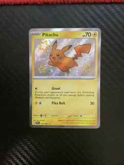 Pikachu 131/091 Holo Shiny Rare SV Paldean Fates 2024 Pokemon PAF Near Mint NM - Image 1