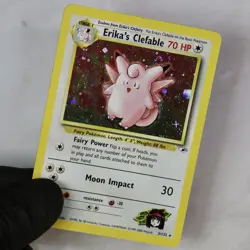 Pokemon Erika’s Clefable 3/132 Gym Heroes Holo WOTC MP - Image 2