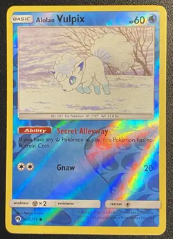 Alolan Vulpix Reverse Holo Common 53/214 Pokemon TCG Sun & Moon Lost Thunder NM - Image 1