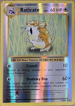 Raticate 67/108 Rare Evolutions Pokemon Reverse Holo NM/M - Image 1