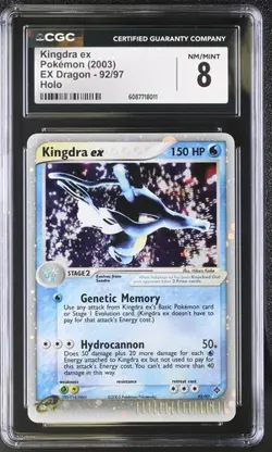 CGC 8 KINGDRA EX 92 HOLO EX DRAGON POKEMON NM/ MINT - Image 1