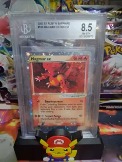 BGS 8.5 PSA Magmar EX Ruby & Sapphire 100/109 Pokemon 2003 - Image 1