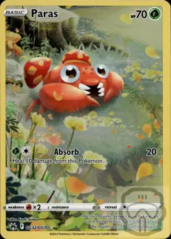 Paras GG32/GG70 Holo Crown Zenith Galarian Gallery Pokemon Holo NM/M - Image 3