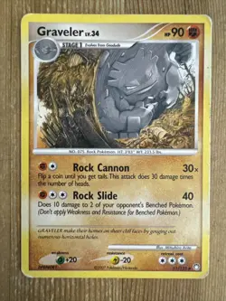 Pokemon TCG Graveler Mysterious Treasures 51/123 Regular Uncommon DMG #2 - Image 1
