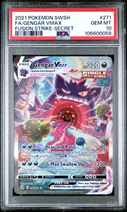 PSA 10 Fa/Gengar Vmax 2021 Pokemon Sword & Shield Fusion Strike #271 - Image 1