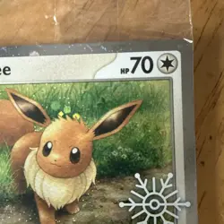 Pokemon TCG Holiday Calendar Pikachu 25/165 & Eevee 133/165 Snowflake Promo - Image 4