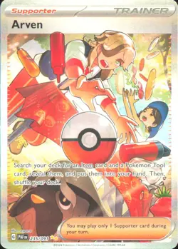 Pokemon TCG - Arven Special Illustration Rare SV: Paldean Fates 235/091 NM - Image 1