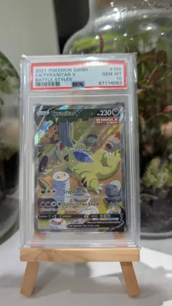 2021 Pokemon SW&SH Battle Styles Tyranitar V Full Art PSA 10 Gem Mint #155/163 - Image 1