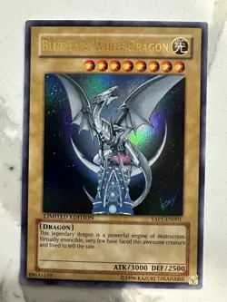 Yu-Gi-Oh! Blue-Eyes White Dragon YAP1-EN001 Holo Limited Edition Card - Image 1