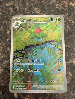 Pokemon TCG Ivysaur Scarlet & Violet 167/165 Illustration Rare IR Holo Card - Image 1
