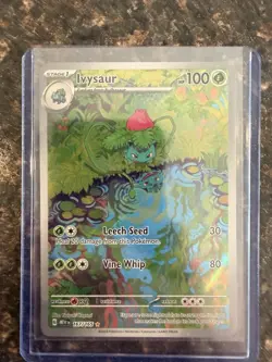 Pokemon TCG Ivysaur Scarlet & Violet 167/165 Illustration Rare IR Holo Card - Image 3