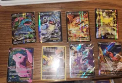 Pokemon TCG Promo EX 8 Card Lot Charizard Pikachu Venusaur Blastoise DAMAGED! - Image 1