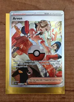 Pokemon TCG English Card Paldean Fates Arven 235/091 Full Art - Image 2