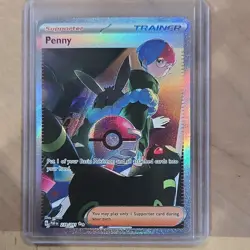 Penny 239/091 Full Art Trainer Paldean Fates Pokemon Card LP - Image 1