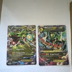 Pokemon Rayquaza EX & Mega EX Holo Card Lot XY Set English - 2 Cards - Image 1
