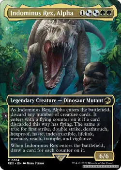 Indominus Rex, Alpha (Borderless) [REX - 14] - NM [Normal] TCG MTG - Image 1