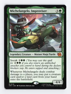 Michelangelo, Improviser #119 Mythic - MTG Ninja Turtles TMT PACK FRESH - Image 1