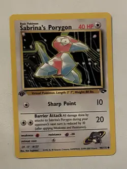 Pokemon TCG Sabrina’s Porygon #98/132 Non Holo 1st Edition Vintage 1999-2000 - Image 1