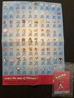 Vintage Pokemon Hasbro Mini Poster 1999 Gotta Catch Em All - MINT - SEALED - Image 2