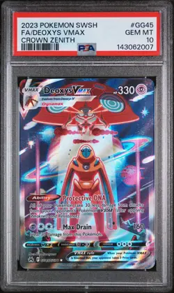 2023 Pokemon Sword And Shield Crown Zenith #GG45 Fa/Deoxys Vmax PSA 10 - Image 1
