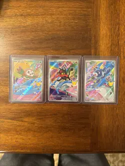 Pokemon TCG First Partner Illustration Collection Series 1 Gen 7 Alola Starters - Image 1