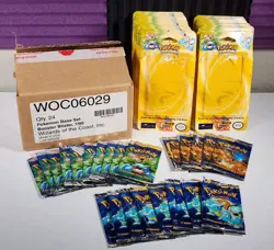 *RARE* WOTC Complete Case Of 24 Pokemon Unlimited Base Set Blister Packs *EMPTY* - Image 1