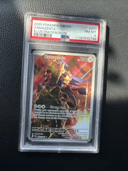 Pokemon TCG Zamazenta 201/182 Illustration Rare Destined Rivals PSA 8 NEAR MINT - Image 1