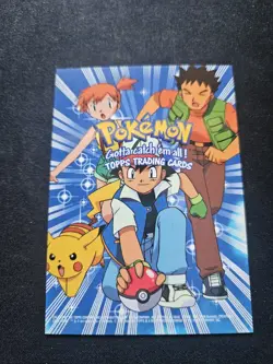 Pokemon Legends Holo CHECKLIST 1999 Topps The First Movie Blue label logo - Image 1