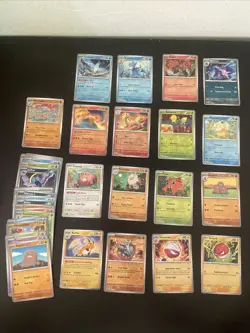 Pokemon Card Lot 40 SV Pokemon 151 Set Cards 5 Holo 12 Reverse 23 Common NM - Image 1