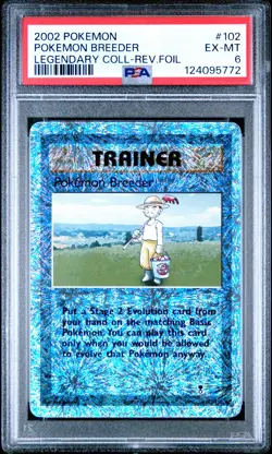 2002 POKEMON LEGENDARY COLLECTION #102 POKEMON BREEDER-REVERSE FOIL PSA 6 - Image 1
