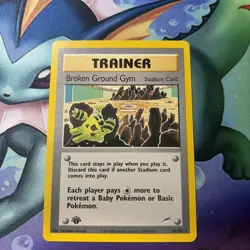 Broken Ground Gym - 092/105 1st Edition Rare Neo Destiny - LP - Pokemon TCG - Image 1