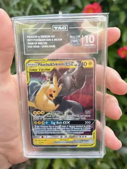 TAG 10 Pikachu & Zekrom GX #33/181 Pokemon Team Up US English (Read Description) - Image 1