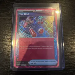 Pokemon TCG Max Rod 116/131 Ace Spec Prismatic Evolutions Holo Rare NM - Image 1