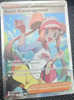 Pokemon Rosa's Encouragement Full Art Ultra Rare Trainer-Supporter Holo POR EN - Image 1