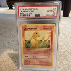 2016 POKEMON XY EVOLUTIONS #9 CHARMANDER PSA 10 - Image 1