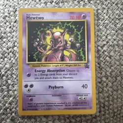 Pokemon TCG Mewtwo Black Star Promo 14 Regular LP. - Image 1